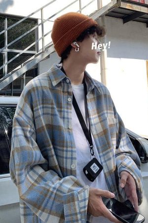Quick Outfits, Modest Fashion Outfits Ideas Plaid Flannel Men Shirt