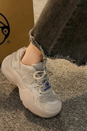 Quick Outfits, Modest Fashion Outfits Ideas Platform Lace Up Sneakers