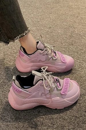 Quick Outfits, Modest Fashion Outfits Ideas Platform Lace Up Sneakers