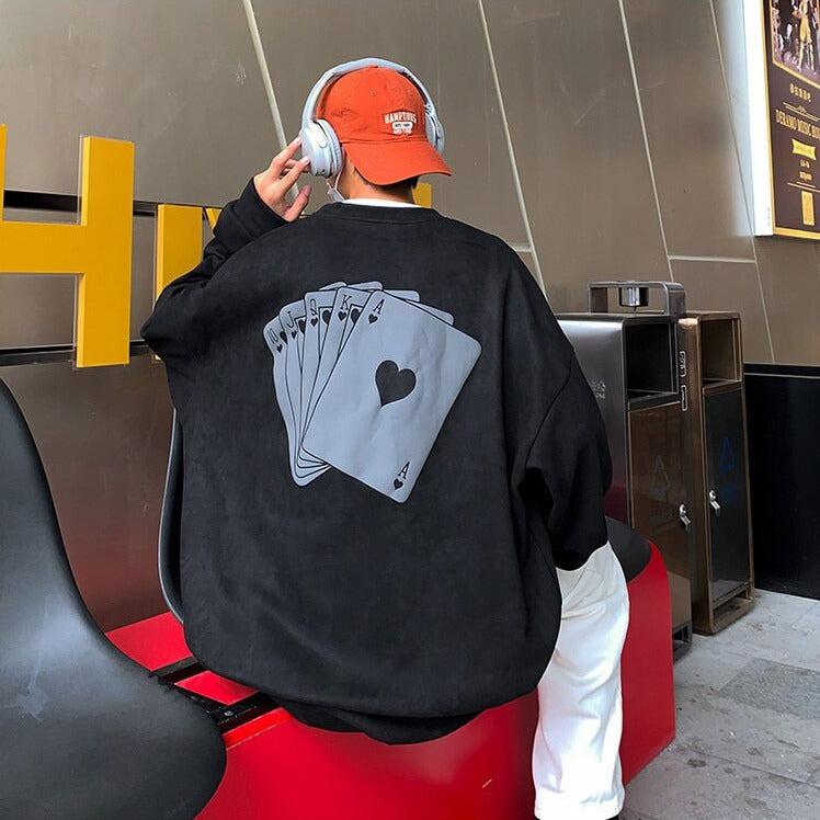 Quick Outfits, Modest Fashion Outfits Ideas Playing Cards Sweatshirt Quick Outfits, Modest Fashion Outfits Ideas Playing Cards Sweatshirt