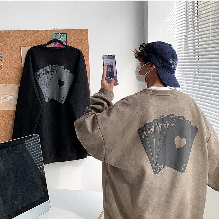 Quick Outfits, Modest Fashion Outfits Ideas Playing Cards Sweatshirt Quick Outfits, Modest Fashion Outfits Ideas Playing Cards Sweatshirt