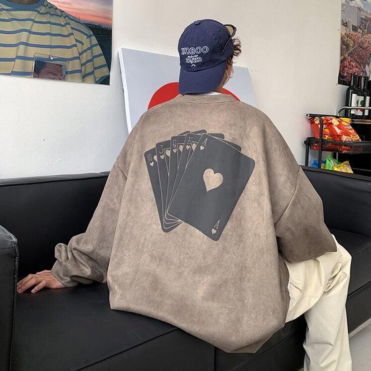 Quick Outfits, Modest Fashion Outfits Ideas Playing Cards Sweatshirt Quick Outfits, Modest Fashion Outfits Ideas Playing Cards Sweatshirt