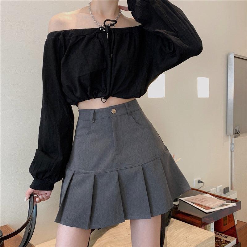 Quick Outfits, Modest Fashion Outfits Ideas Pleated College Mini Skirt Quick Outfits, Modest Fashion Outfits Ideas Pleated College Mini Skirt