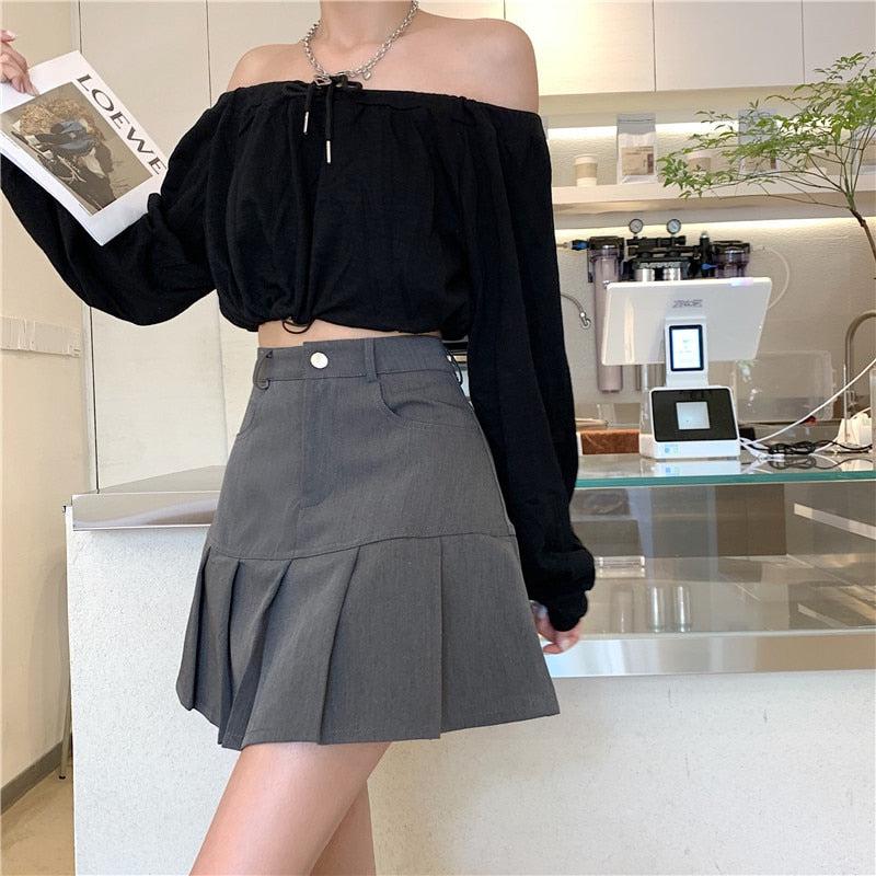 Quick Outfits, Modest Fashion Outfits Ideas Pleated College Mini Skirt Quick Outfits, Modest Fashion Outfits Ideas Pleated College Mini Skirt