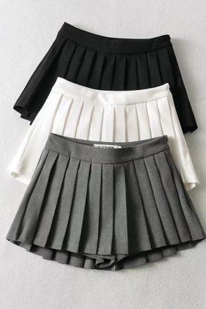 Quick Outfits, Modest Fashion Outfits Ideas Pleated Mini School Skort