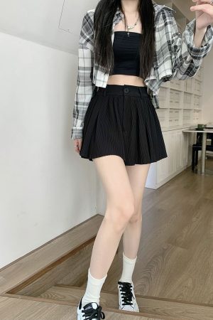 Quick Outfits, Modest Fashion Outfits Ideas Pleated Mini Skort