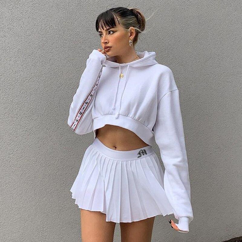 Quick Outfits, Modest Fashion Outfits Ideas Pleated White Mini Tennis Skirt Quick Outfits, Modest Fashion Outfits Ideas Pleated White Mini Tennis Skirt