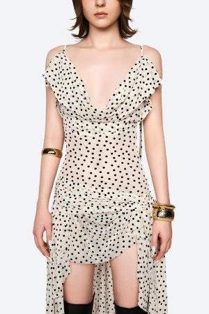 Quick Outfits, Modest Fashion Outfits Ideas Polka Dot Mini Dress