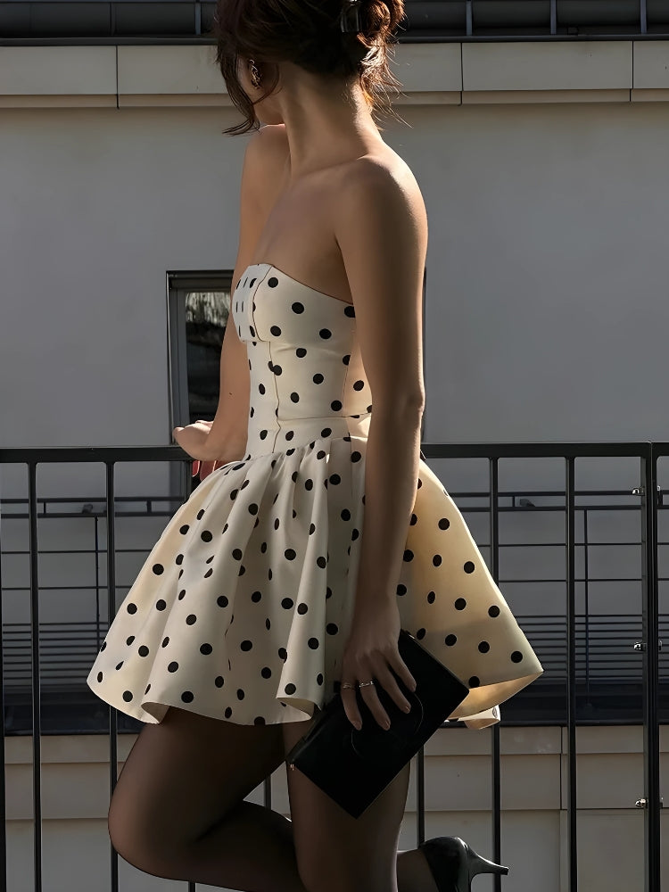 Quick Outfits, Modest Fashion Outfits Ideas Polka Dot Preppy Mini Dress Quick Outfits, Modest Fashion Outfits Ideas Polka Dot Preppy Mini Dress