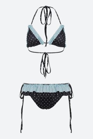 Quick Outfits, Modest Fashion Outfits Ideas Polka Dot Ruffled Bikini Set