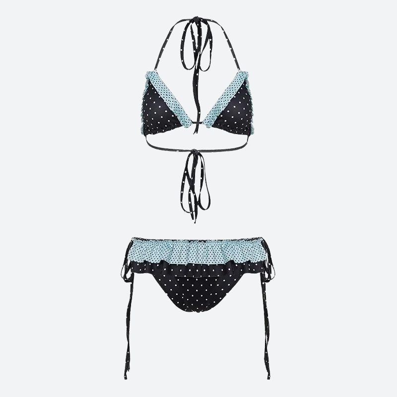 Quick Outfits, Modest Fashion Outfits Ideas Polka Dot Ruffled Bikini Set Quick Outfits, Modest Fashion Outfits Ideas Polka Dot Ruffled Bikini Set