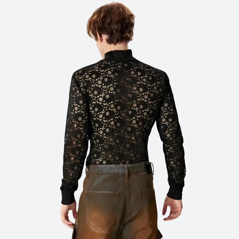 Quick Outfits, Modest Fashion Outfits Ideas Polka Dots Lace Sheer Top Quick Outfits, Modest Fashion Outfits Ideas Polka Dots Lace Sheer Top