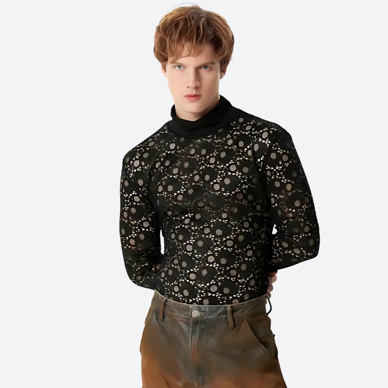 Quick Outfits, Modest Fashion Outfits Ideas Polka Dots Lace Sheer Top Quick Outfits, Modest Fashion Outfits Ideas Polka Dots Lace Sheer Top