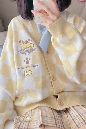 Quick Outfits, Modest Fashion Outfits Ideas Pompurin Buttoned Yellow Cardigan