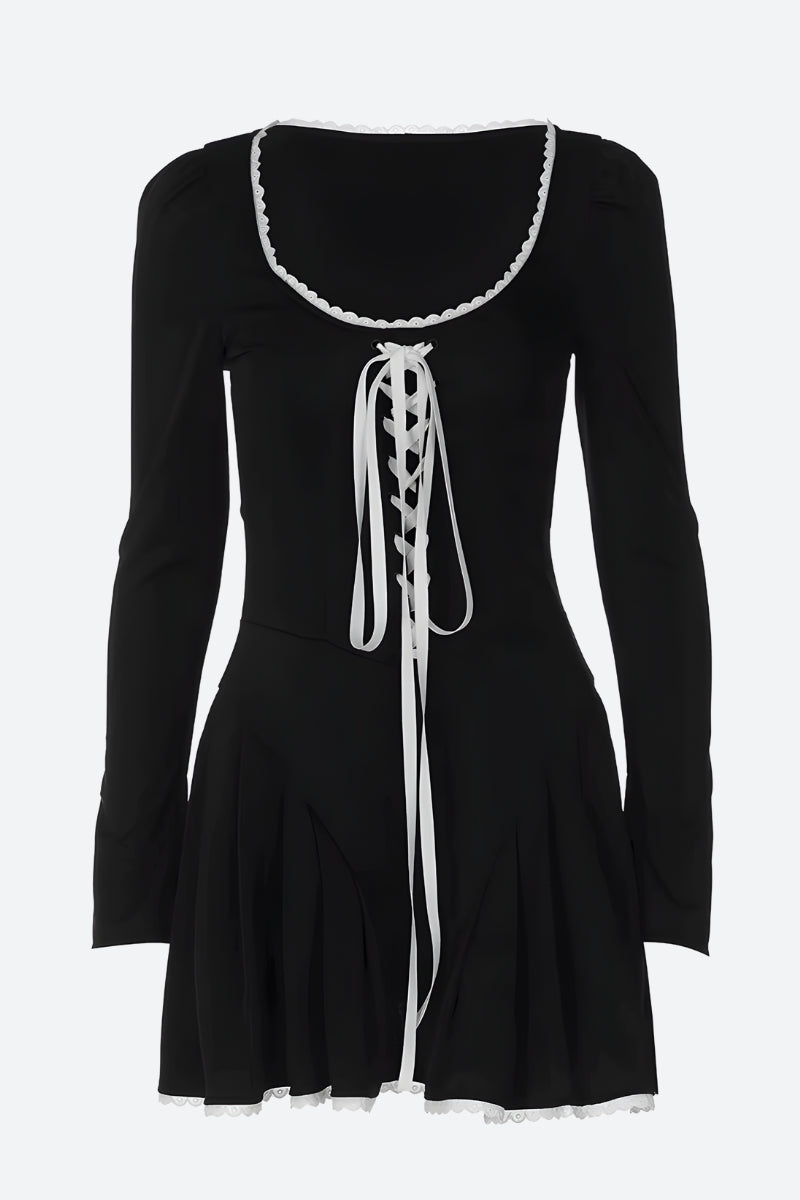 Quick Outfits, Modest Fashion Outfits Ideas Puff Shoulder Pleated Mini Dress Quick Outfits, Modest Fashion Outfits Ideas Puff Shoulder Pleated Mini Dress