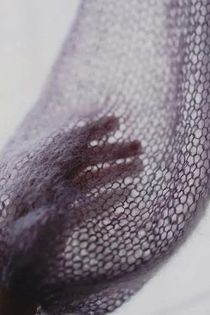 Quick Outfits, Modest Fashion Outfits Ideas Puff Sleeved Mesh Knit Sweater