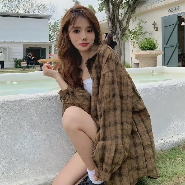 Quick Outfits, Modest Fashion Outfits Ideas Puff Sleeved Plaid Shirt Quick Outfits, Modest Fashion Outfits Ideas Puff Sleeved Plaid Shirt