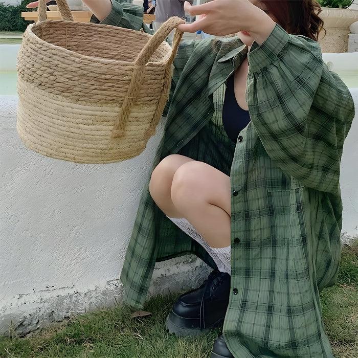 Quick Outfits, Modest Fashion Outfits Ideas Puff Sleeved Plaid Shirt Quick Outfits, Modest Fashion Outfits Ideas Puff Sleeved Plaid Shirt