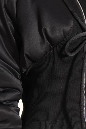 Quick Outfits, Modest Fashion Outfits Ideas Puffer Corduroy Zip-Up Jacket