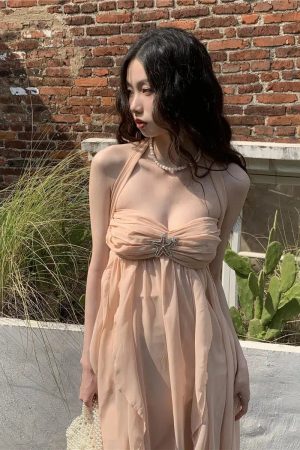 Quick Outfits, Modest Fashion Outfits Ideas Pure Backless Chiffon Midi Dress