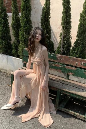 Quick Outfits, Modest Fashion Outfits Ideas Pure Backless Chiffon Midi Dress