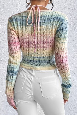 Quick Outfits, Modest Fashion Outfits Ideas Rainbow Crochet Top