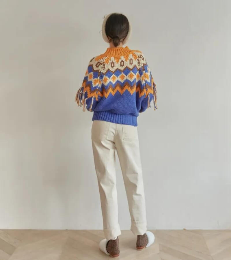 Quick Outfits, Modest Fashion Outfits Ideas Retro Pattern Knitted Christmas Sweater Quick Outfits, Modest Fashion Outfits Ideas Retro Pattern Knitted Christmas Sweater