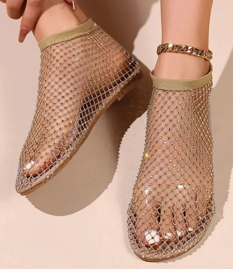 Quick Outfits, Modest Fashion Outfits Ideas Rhinestone Fishnet Ballerina Flats Quick Outfits, Modest Fashion Outfits Ideas Rhinestone Fishnet Ballerina Flats