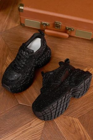 Quick Outfits, Modest Fashion Outfits Ideas Rhinestone Platform Sneakers