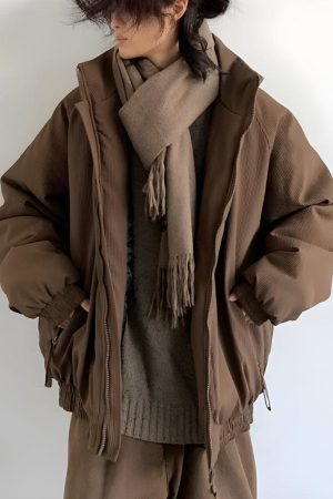 Quick Outfits, Modest Fashion Outfits Ideas Ribbed High Neck Jacket