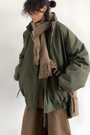 Quick Outfits, Modest Fashion Outfits Ideas Ribbed High Neck Jacket