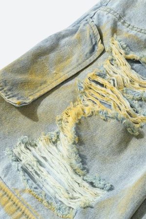 Quick Outfits, Modest Fashion Outfits Ideas Ripped Denim Shorts