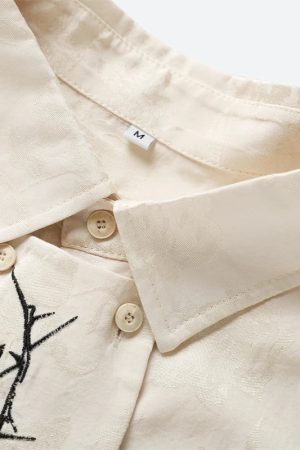 Quick Outfits, Modest Fashion Outfits Ideas Rose Embroidery Tie Shirt