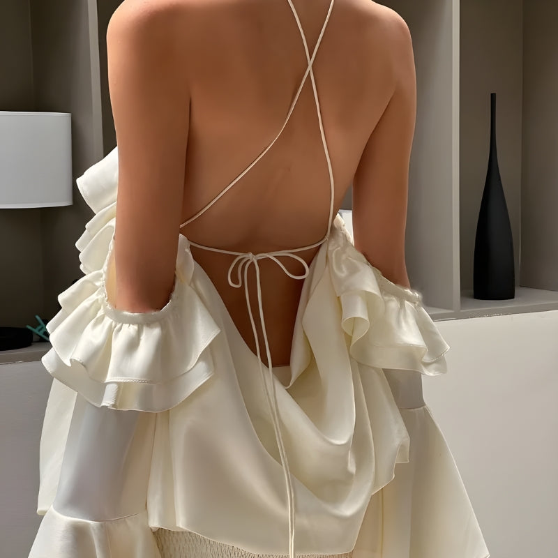 Quick Outfits, Modest Fashion Outfits Ideas Rose Ruffled Mini Dress Quick Outfits, Modest Fashion Outfits Ideas Rose Ruffled Mini Dress