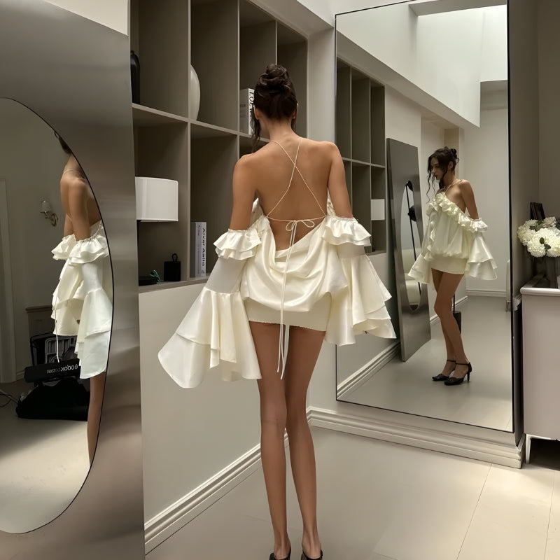 Quick Outfits, Modest Fashion Outfits Ideas Rose Ruffled Mini Dress Quick Outfits, Modest Fashion Outfits Ideas Rose Ruffled Mini Dress