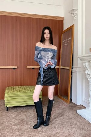 Quick Outfits, Modest Fashion Outfits Ideas Rose Ruffled Off Shoulder Top