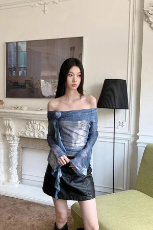 Quick Outfits, Modest Fashion Outfits Ideas Rose Ruffled Off Shoulder Top