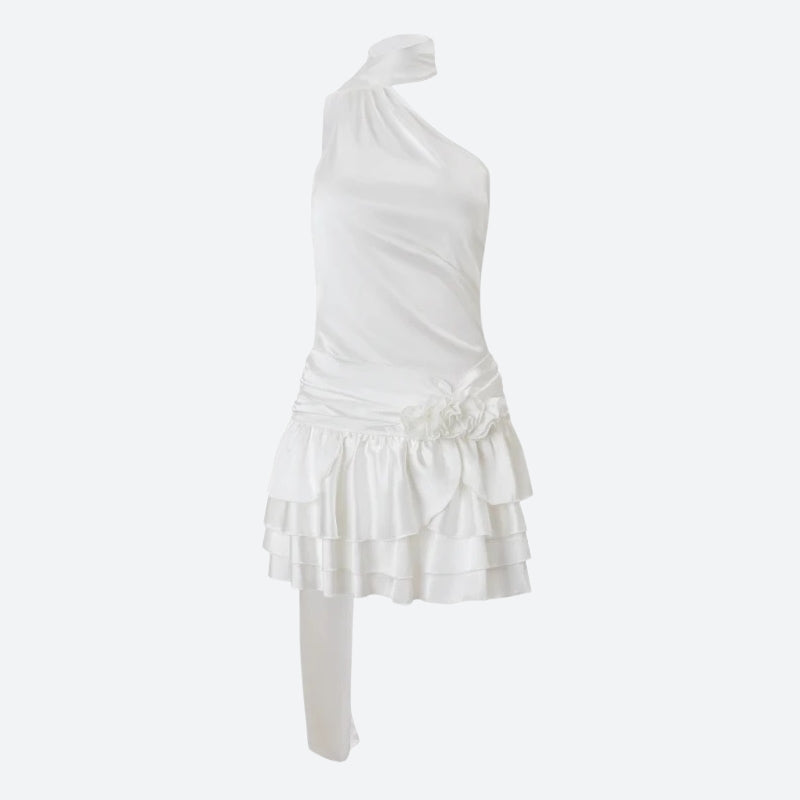 Quick Outfits, Modest Fashion Outfits Ideas Rose Satin Backless Mini Dress Quick Outfits, Modest Fashion Outfits Ideas Rose Satin Backless Mini Dress