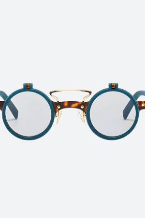 Quick Outfits, Modest Fashion Outfits Ideas Round Flip-Up Sunglasses