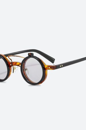 Quick Outfits, Modest Fashion Outfits Ideas Round Flip-Up Sunglasses