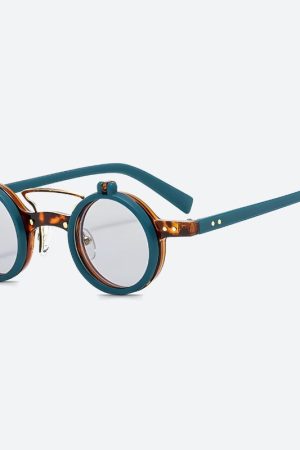 Quick Outfits, Modest Fashion Outfits Ideas Round Flip-Up Sunglasses