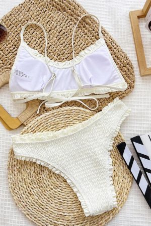 Quick Outfits, Modest Fashion Outfits Ideas Ruched Bikini Set