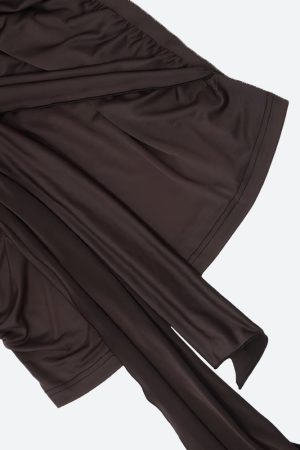 Quick Outfits, Modest Fashion Outfits Ideas Ruched Halter Neck Mini Dress