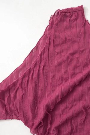 Quick Outfits, Modest Fashion Outfits Ideas Ruffled One Shoulder Top & Mini Skirt Two Piece Set