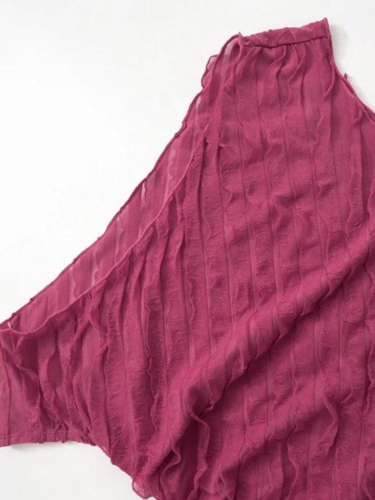 Quick Outfits, Modest Fashion Outfits Ideas Ruffled One Shoulder Top & Mini Skirt Two Piece Set Quick Outfits, Modest Fashion Outfits Ideas Ruffled One Shoulder Top & Mini Skirt Two Piece Set