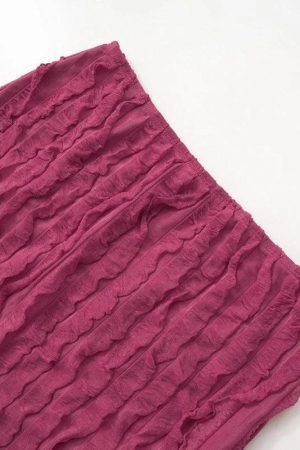 Quick Outfits, Modest Fashion Outfits Ideas Ruffled One Shoulder Top & Mini Skirt Two Piece Set