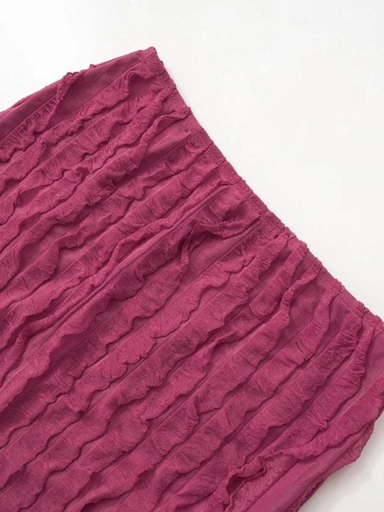 Quick Outfits, Modest Fashion Outfits Ideas Ruffled One Shoulder Top & Mini Skirt Two Piece Set Quick Outfits, Modest Fashion Outfits Ideas Ruffled One Shoulder Top & Mini Skirt Two Piece Set