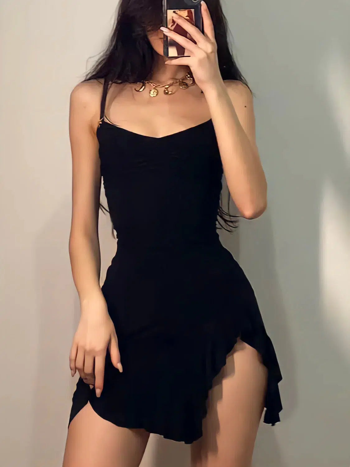 Quick Outfits, Modest Fashion Outfits Ideas Ruffled Slit Bodycon Mini Dress Quick Outfits, Modest Fashion Outfits Ideas Ruffled Slit Bodycon Mini Dress