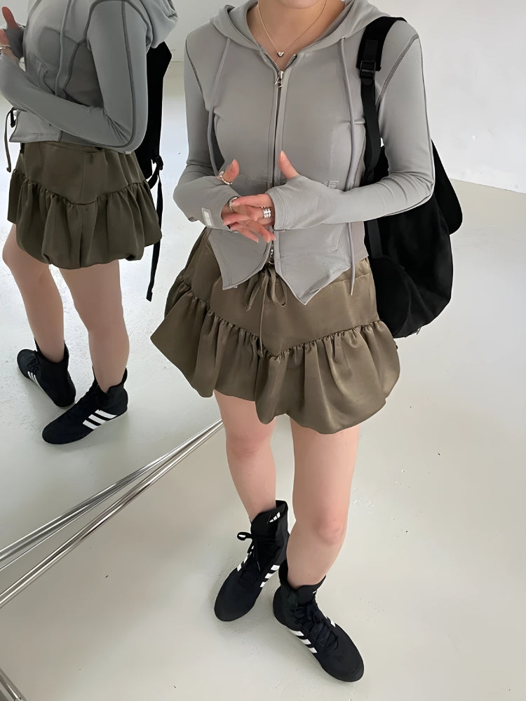 Quick Outfits, Modest Fashion Outfits Ideas Satin Bubble Mini Skirt Quick Outfits, Modest Fashion Outfits Ideas Satin Bubble Mini Skirt