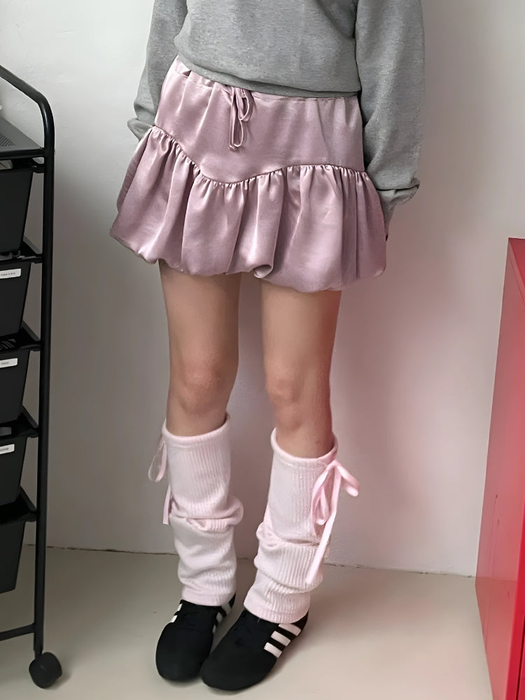 Quick Outfits, Modest Fashion Outfits Ideas Satin Bubble Mini Skirt Quick Outfits, Modest Fashion Outfits Ideas Satin Bubble Mini Skirt